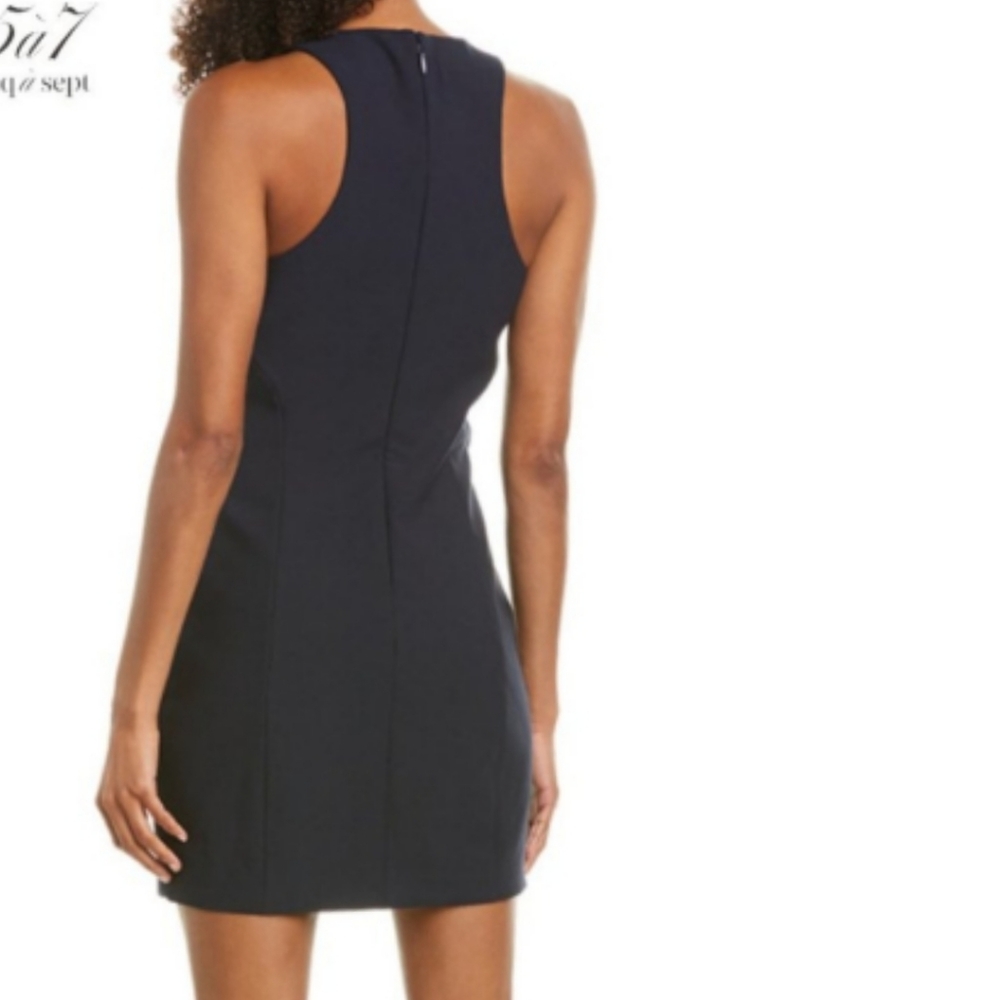 Cinq A Sept Alison Dress in Navy Blue Size 8 - Picture 3 of 11
